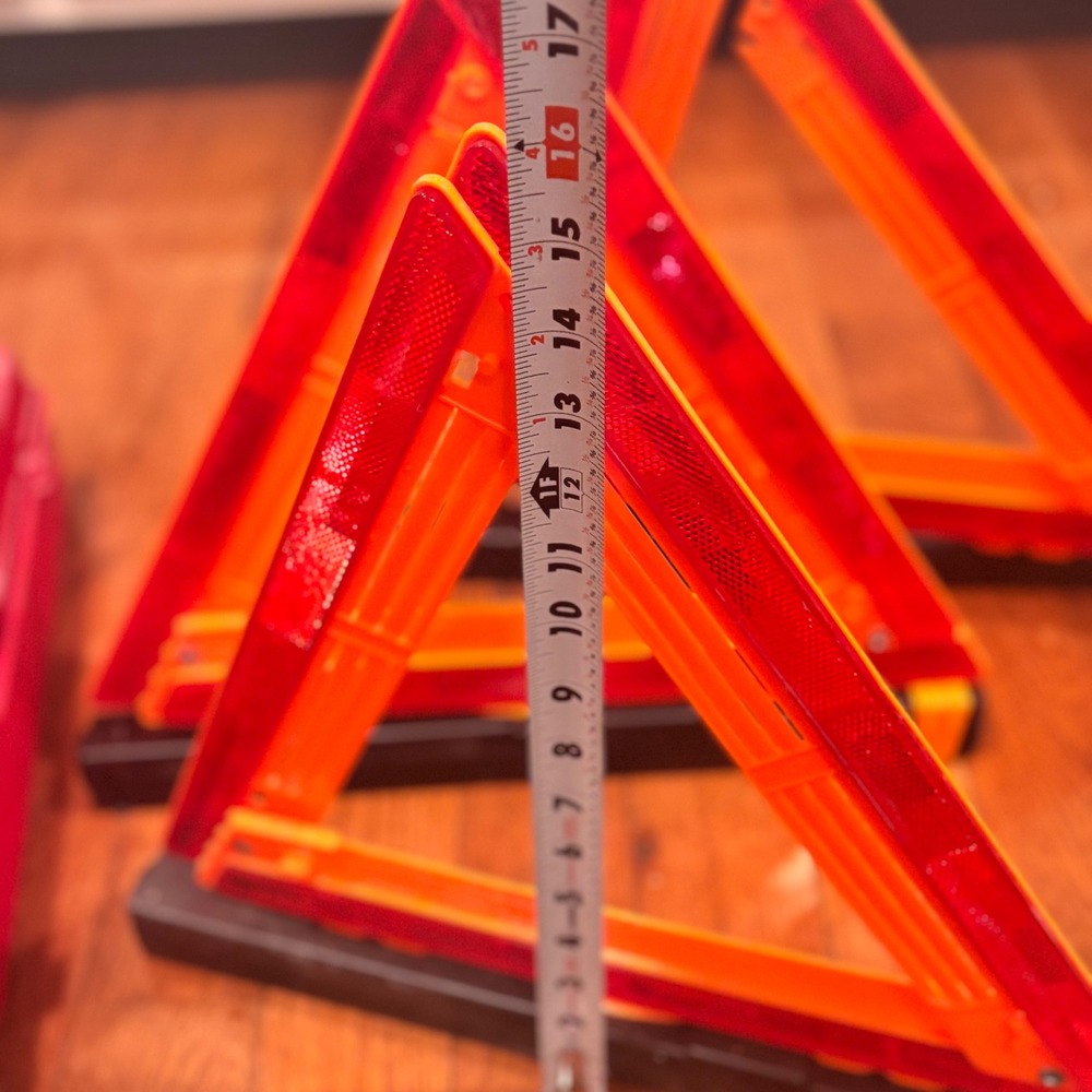 Strato-Flare Emergency Warning Triangle Set No 79 Roadside Safety Kit‎ 3pk - Picture 4 of 5